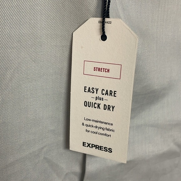 Express 1MX size XXL Slim gray button down dress shirt easy care quick dry - Picture 2 of 7